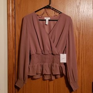New with tags, dusty pink blouse